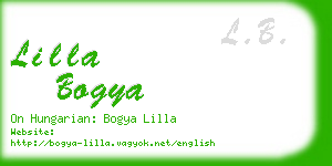 lilla bogya business card